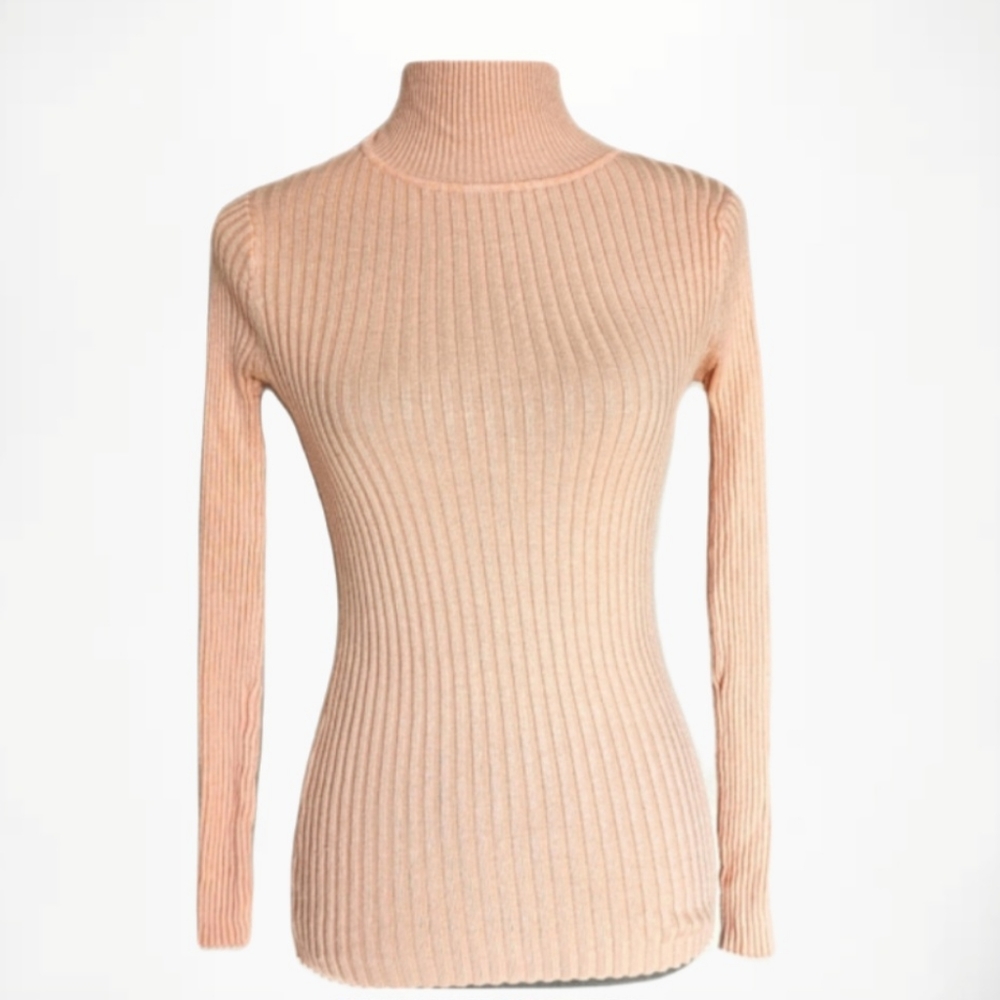 Say What? Dusty Pink Long Sleeve Mock Neck Sweater sz Small